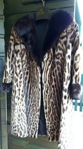 Prestigiosa pelliccia di Ocelot selvaggio autentico anni 70 con garanzia