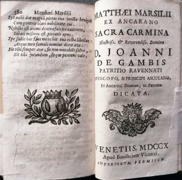 (PRIMA RARA ED.) - HEROIDUM EPISTOLAElig MATTHAEligI MARSILII, VENEZIA, 1710.