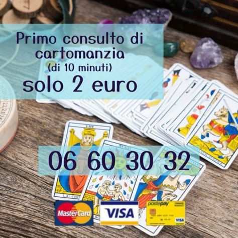 Primo consulto di 10 minuti a soli euro 2 con carta di credito e postepay