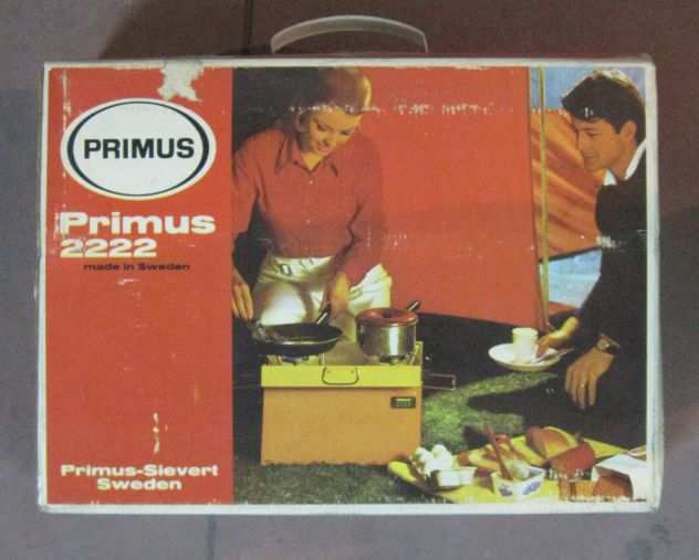 Primus 2222, fornello da campeggio 2 fuochi, vintage