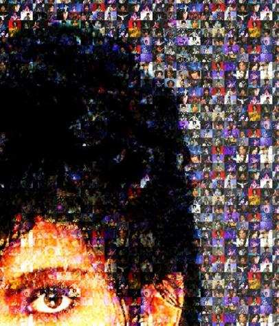 Prince - Artwork - Mosaic Digital Graphic Laser Cut Art Print - By Artist Si Al - Opera drsquoarte  Dipinto - 20232023