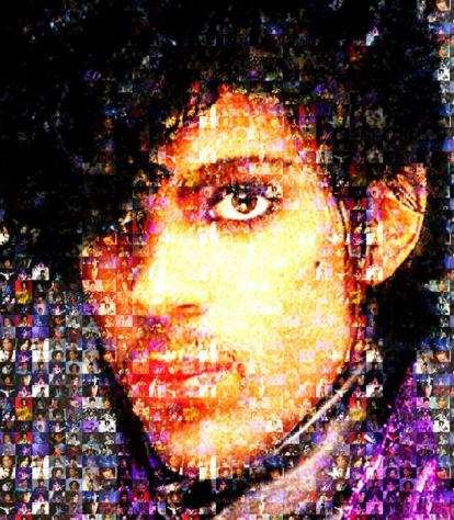 Prince - Artwork - Mosaic Digital Graphic Laser Cut Art Print - By Artist Si Al - Opera drsquoarte  Dipinto - 20232023