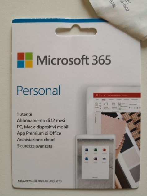 Programma Microsoft 365 Personal, abbonamento 12 mesi per 1 persona