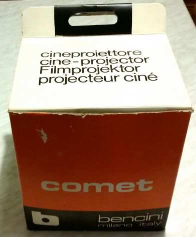 PROIETTORE BENCINI COMET P 126 8MM. LIBRETTO, FERMAGLI IN POLISTIROLO, 2 BOBINE