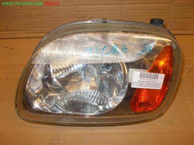 PROIETTORE S. CVETRO LUCIDO E FAN ARANCIO NISSAN MICRA (K11E) Parti elettriche Fanaleria Proiettori Proiettore ant. NISSAN - MICRA - 01-08-2000 -