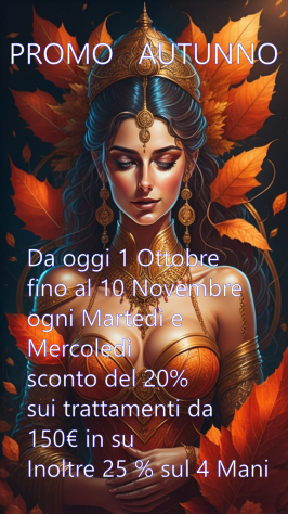 Promo autunno, Arte del Benessere Vi ringrazia cosigrave..