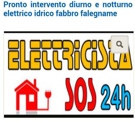 Pronto intervento diurno e notturno elettrico, idrico, fabbro e falegname