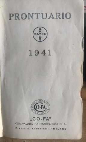 Prontuario farmaceutico del 1941 della Bayer