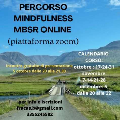 Protocollo Mindfulness MBSR Online (piattaforma zoom)