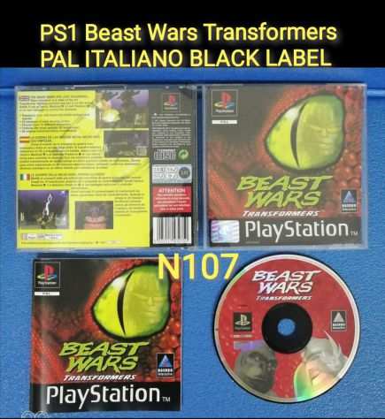 PS1 Beast Wars Transformers PAL ITALIANO BLACK LABEL