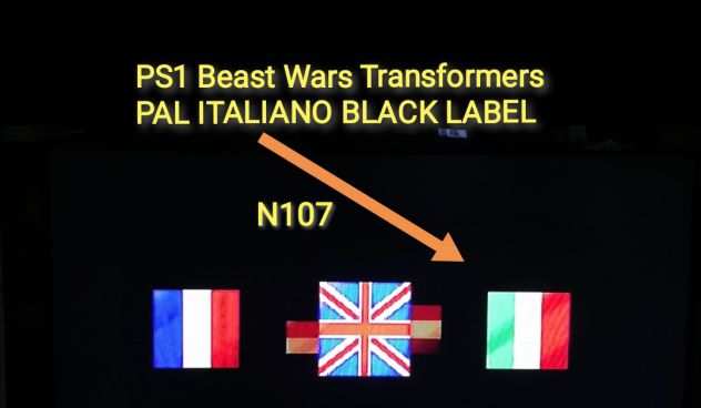 PS1 Beast Wars Transformers PAL ITALIANO BLACK LABEL