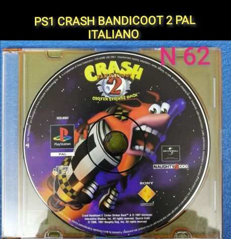 PS1 CRASH BANDICOOT 2 CORTEX STRIKES BACK PAL ITA