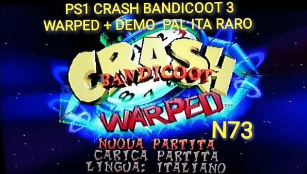 PS1 CRASH BANDICOOT 3 WARPED  DEMO PAL ITA RARO