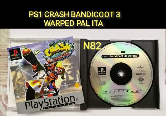 PS1 CRASH BANDICOOT 3 WARPED PAL ITALIANO