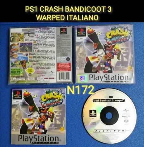 PS1 CRASH BANDICOOT 3 WARPED PAL ITALIANO