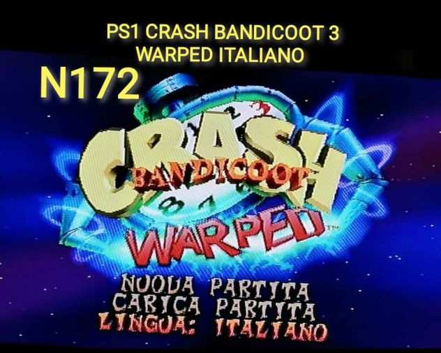 PS1 CRASH BANDICOOT 3 WARPED PAL ITALIANO
