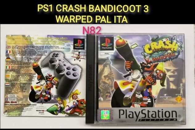 PS1 CRASH BANDICOOT 3 WARPED PAL ITALIANO