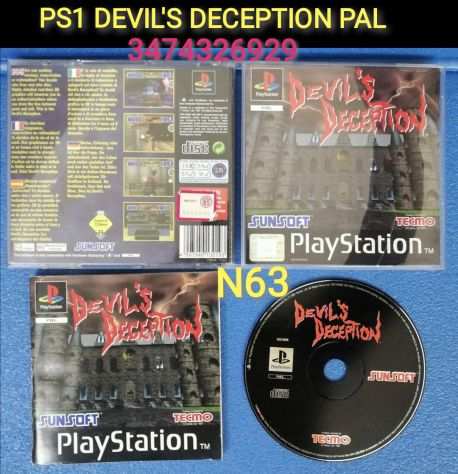 PS1 DEVILS DECEPTION PAL RARO