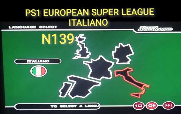 PS1 EUROPEAN SUPER LEAGUE PAL ITALIANO