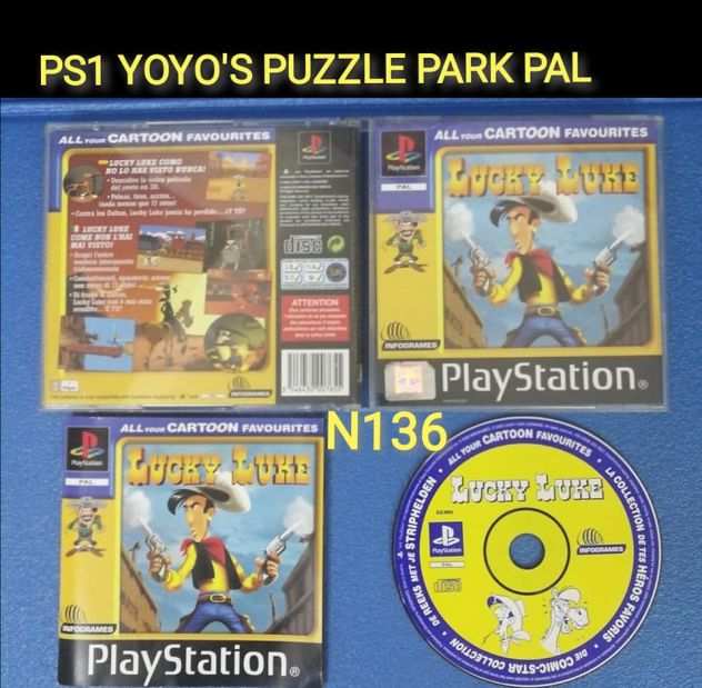 PS1 LUCKY LUKE PAL COMPLETO