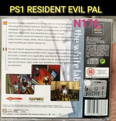 PS1 RESIDENT EVIL PAL 1 STAMPA