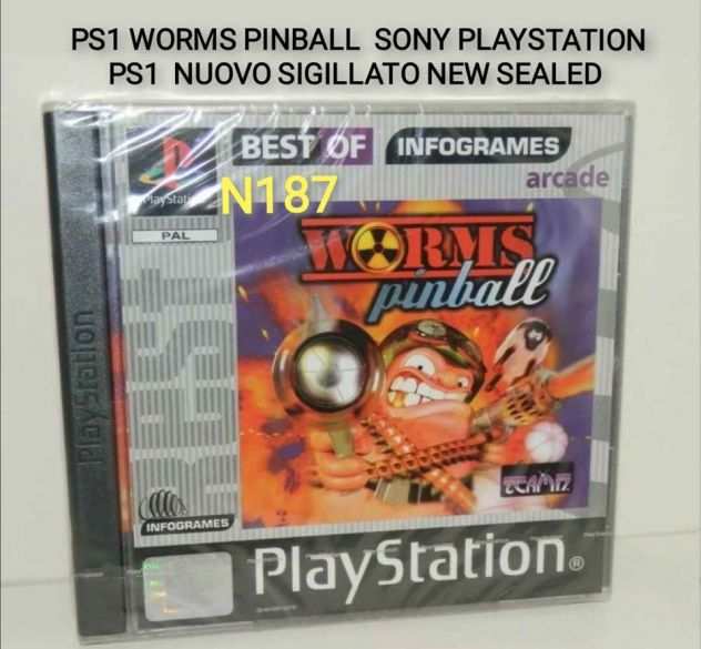 PS1 WORMS PINBALL PAL SIGILLATO RARO