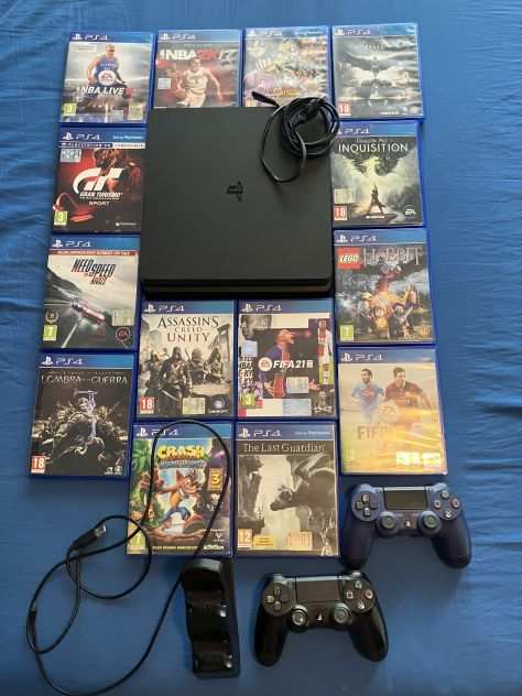 Ps4 slim 1000 gb - 2 joystick-14 giochi