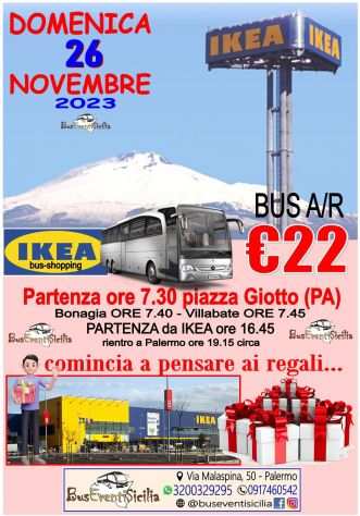 Pullman per IKEA di Catania euro22 partenza da Palermo