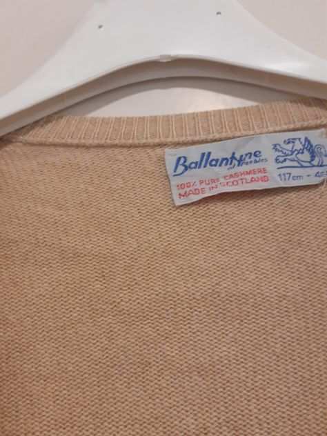 Pullover Cachemire Ballantyne Beige Vintage