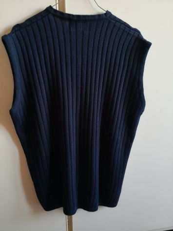 Pullover  Maglione gilet blu scuro da uomo Mac Manus XL