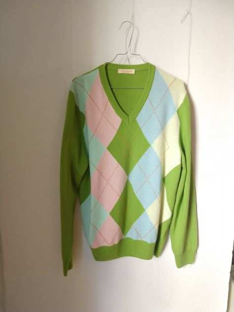 Pullover scollato a V, Cashmere e seta morbidissimo XL nuovo