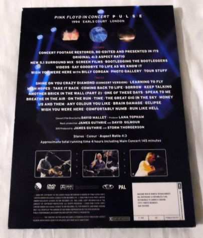 PULSE - Pink Floyd - Live in London, 1994 (2 DVD)