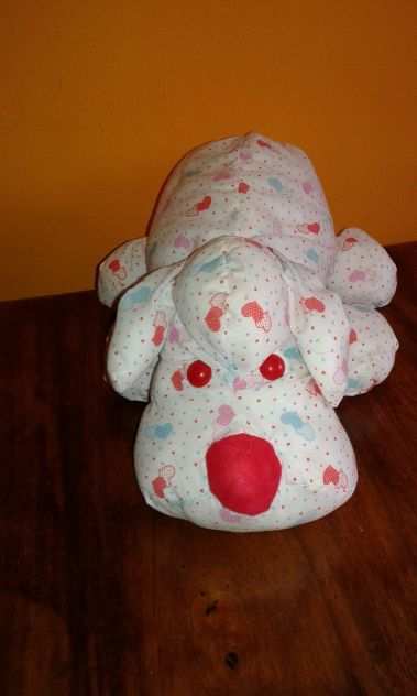 Pupazzo Peluche CANE CON CUORI