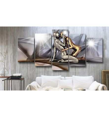 Quadro Bacio Alieno - Silver - 100x50 E 200x100 ARREDALACASA