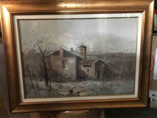 Quadro borgo di campagna 70 x 50