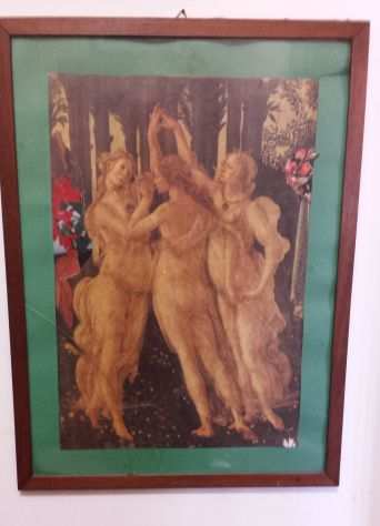 quadro completo di cornice in legno Marrone, stampa raffigurate figure ....