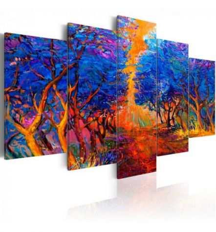 Quadro Con Gli Alberi Blu 100x50 E 200x100 ARREDALACASA