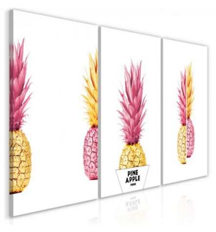 Quadro Con Gli Ananas Cm. 60x30 E 120x60 - ARREDALACASA