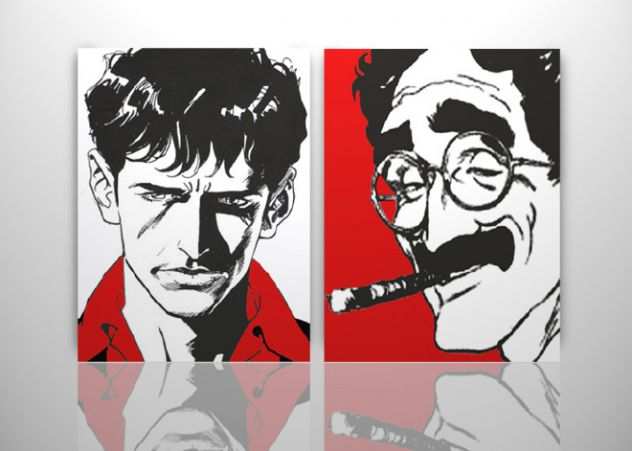 Quadro di Dylan Dog e Groucho.