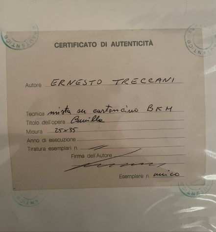 Quadro di Ernesto Treccani (Milano 1920 - 2009), quotCamillaquot
