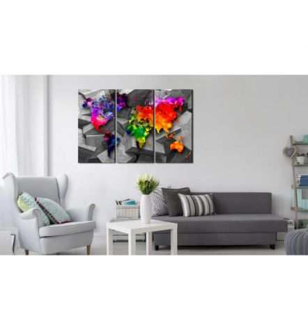 Quadro Di Sughero 3 Parti Stile 3D 60x40 O 120x80 Arredalacasa