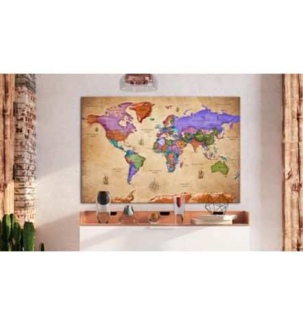 Quadro Di Sughero Globo Cm.90x60 O 120x80 Arredalacasa