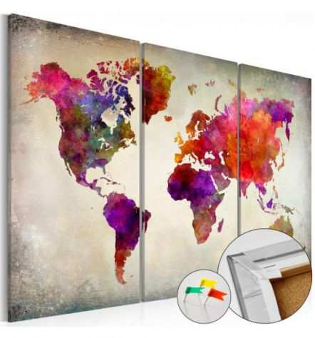 Quadro Di Sughero Vivere A Colori In 3 Parti Arredalacasa