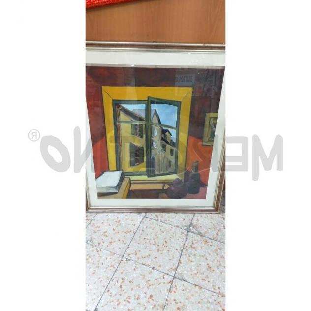 Quadro dipinto su legno finestra dario 93