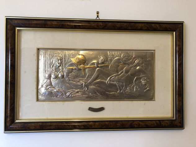 Quadro in bassorilievo su lamina dArgento 925