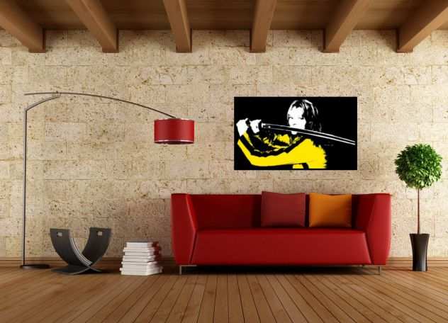Quadro Kill Bill dipinto a mano pop art