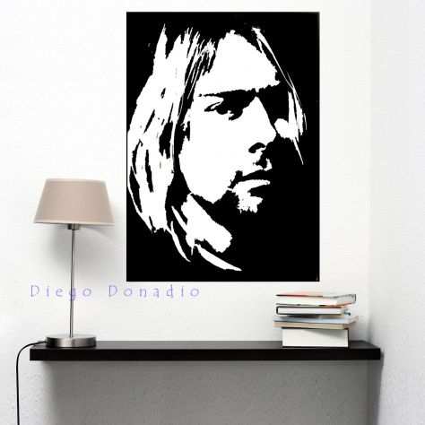 Quadro Kurt Cobain dipinto a mano