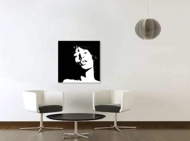 Quadro Pop Art dipinto a mano di Mick Jagger