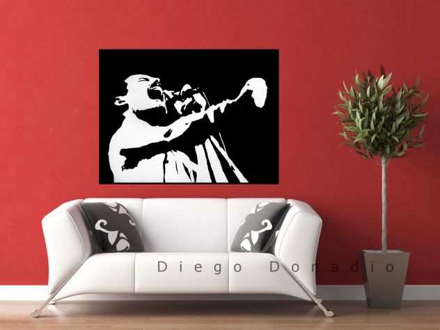 Quadro Pop Art Freddie Mercury dipinto