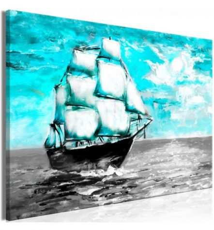 Quadro Veliero - Azzurro - Cm.90x60 E 120x80 ARREDALACASA